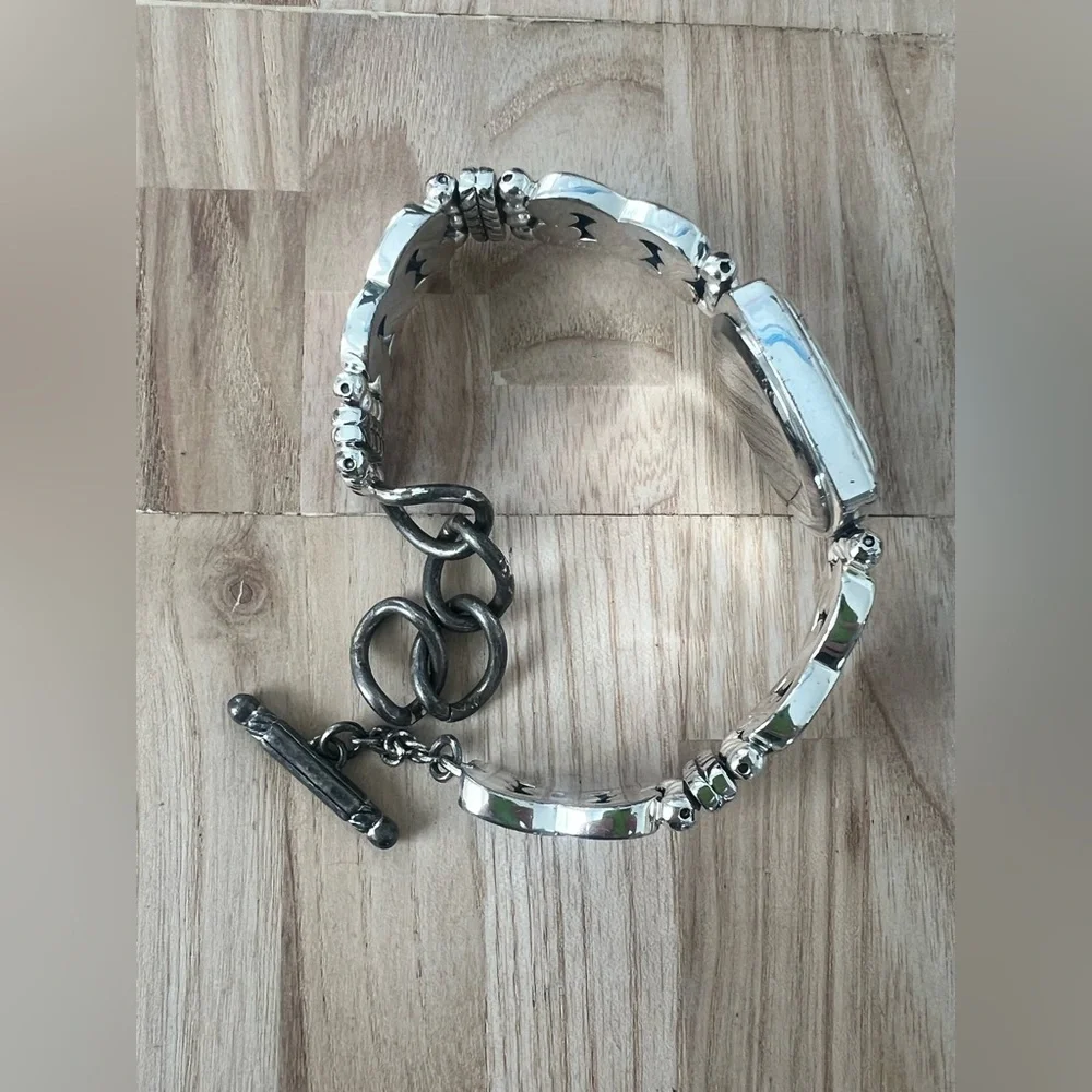Brighton ladies Santa Rosa silver tone watch bracelet NEW BATTERY